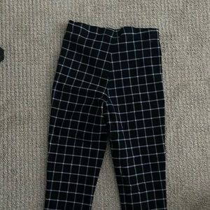 Black checker leggings